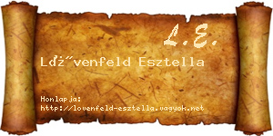 Lövenfeld Esztella névjegykártya